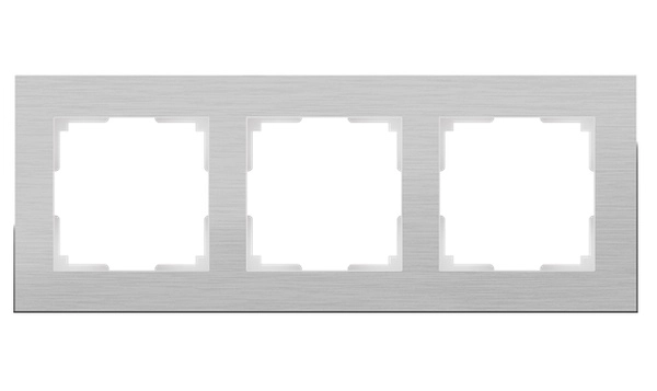 Рамка трехместная Werkel  Aluminium АЛЮМИНИЙ WL11-Frame-03 a033741