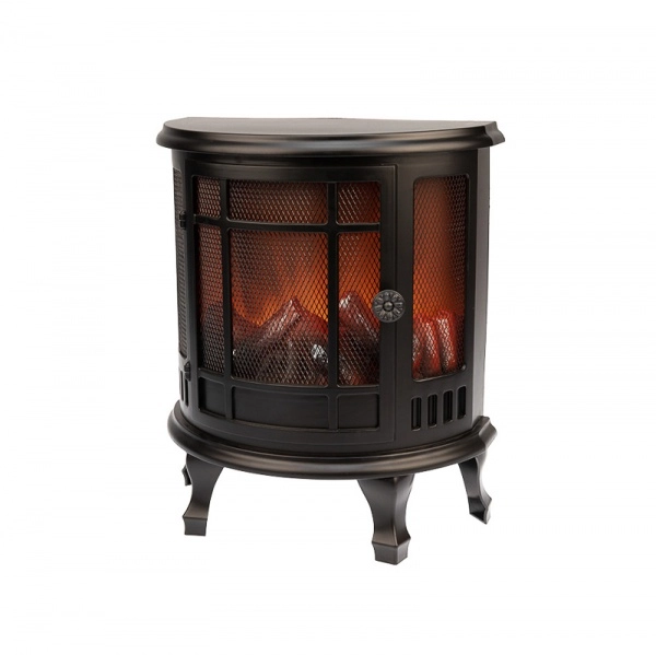 Светодиодный камин «Винтаж мини» с эффектом живого огня 24.8х12.7х30см батарейки 3хС (не в комплекте) с USB, черный 511-022