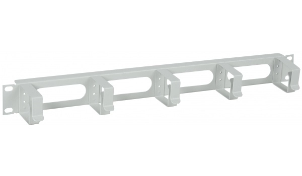 Органайзер металлический кабельный 1U, 5 колец, серый ITK 19"