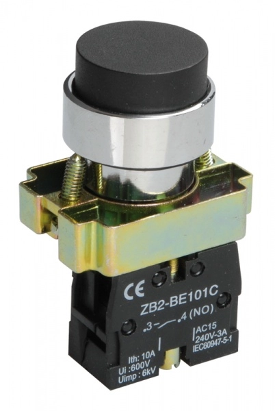 Кнопка управления IEK LAY5-BL21 без подсветки черная 1з