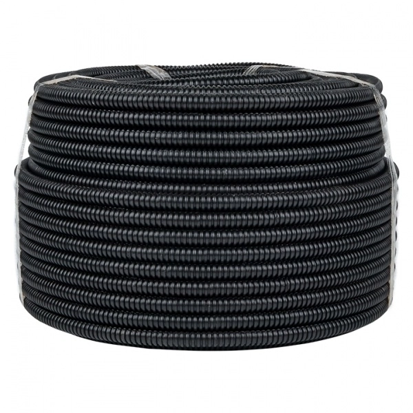 Труба ПНД легкая с зондом 16мм черная (100м)EKF (кратно 100)