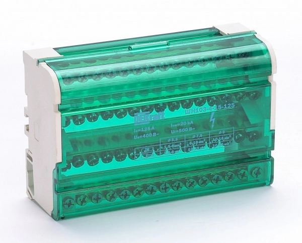 Кросс-модуль на DIN-рейку DEKraft 32019DEK 4х15 групп , 125А ШН-103