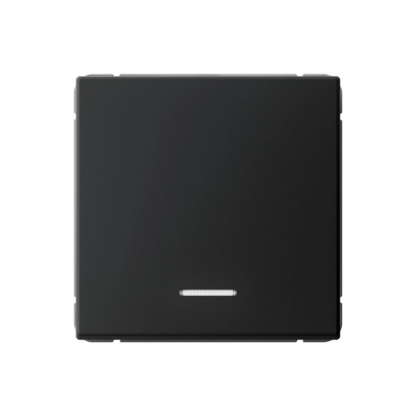 Выключатель одноклавишный с подсветкой ARTGALLERY 10АХ механизм быстрозажимные клеммы КАРБОН
