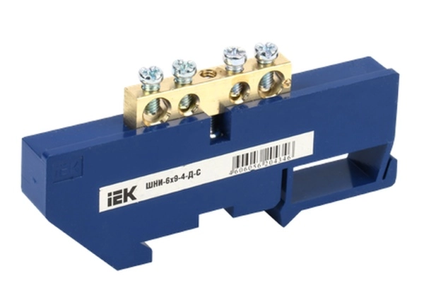 Шина нулевая на DIN-изоляторе ШНИ-6х9-4-Д-С IEK