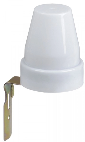 Фотореле IEK ФР 601 максимальная нагрузка 2200 Вт, IP44, серое