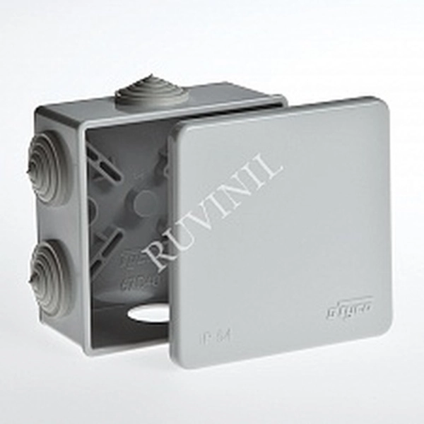 Короб распаечный ТУСО 67040 ОП 6 вводов IP54 85*85*40 мм.