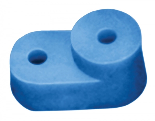 Изолятор IEK угловой для "О" шины синий