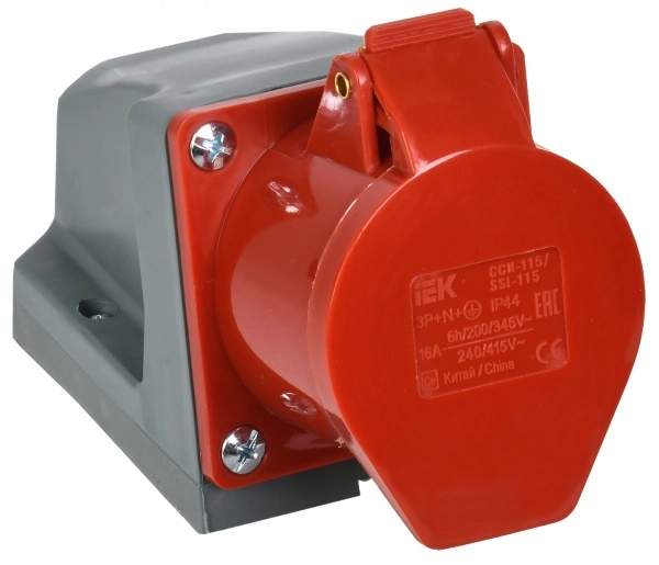 Розетка IEK 115 3Р+PЕ+N 16А 380В IP44 стационарная