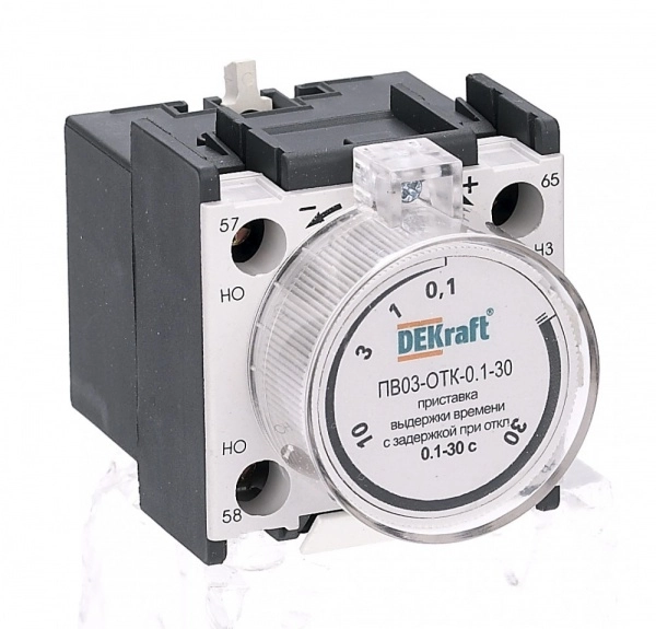 Приставка выдержки DEKraft  времени с задержкой при отключении 10-180сек. 1з+1р ПВ-03