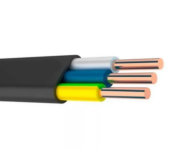 Кабель медный силовой в ПВХ изоляции ВВГнг(А)-LS 3х2,5-0.66 плоский (бухта 20)