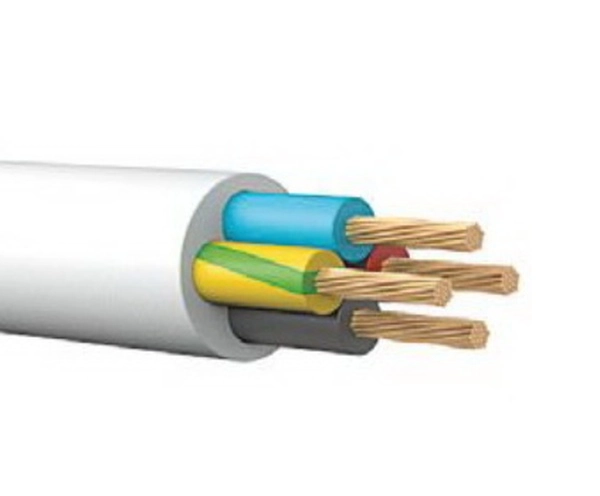 Провод бытовой ПВС 4х10 белый ГОСТ