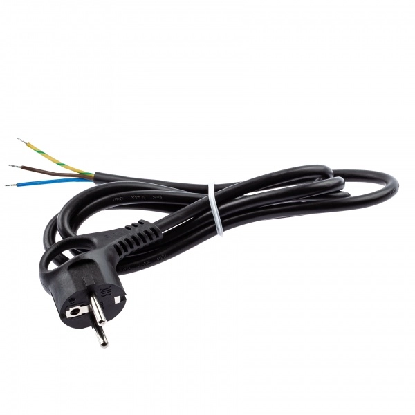 Шнур сетевой 5м с заземлением круглая вилка ПВС3x1 черный ЭРА Б0048703