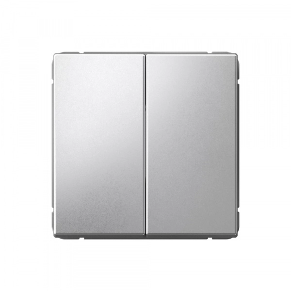 Переключатель двухклавишный ARTGALLERY 10АХ механизм быстрозажимные клеммы АЛЮМИНИЙ