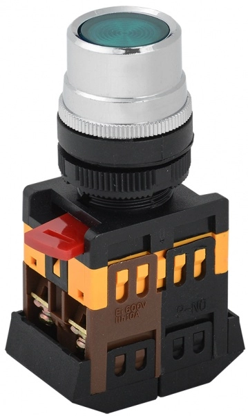 Арматура светосигнальная GENERICA ABLF-22 (зелёная) неон кнопка 1з+1р d22mm 240B