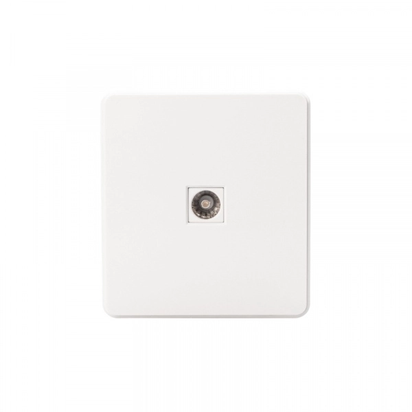 Розетка TV ROUND скрытой установки ПЕРЛАМУТР KRANZ (кратно 1)