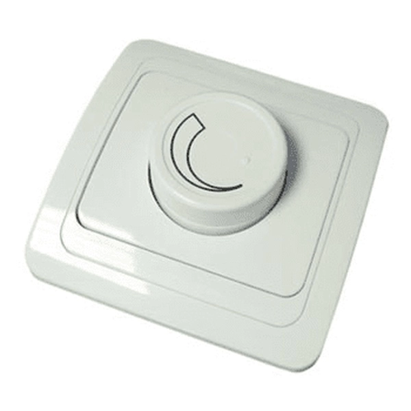 Диммер 3А 220В 500W UNIVersal ВАЛЕРИ БЕЛЫЙ скрытая установка В0101