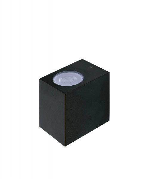 Светильник фасадный Jazzway PDL-S 72080 GU10-1 BL 230V IP65  алюминий, покрыт порошковой краской поликарбонат черный 95х72х80