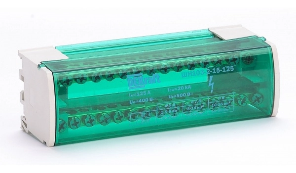 Кросс-модуль на DIN-рейку DEKraft 32016DEK 2х15 групп , 125А ШН-103