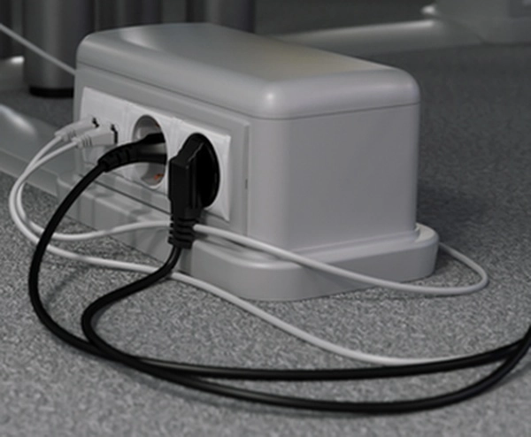 Напольная башенка BUS, 12 модулей, серая, DKC 09070