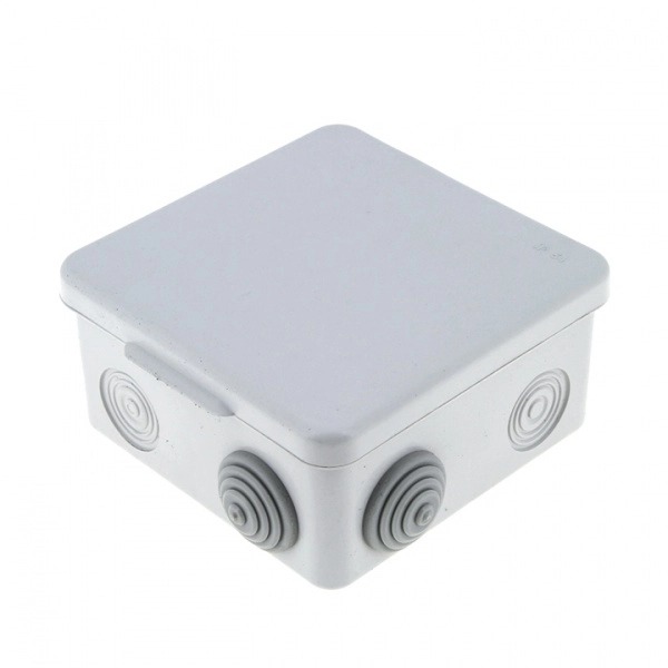 Коробка распаячная с крышкой КМР-030-031 наружная, 85х85х40, АБС, серая, 7/8 входов, IP54 EKF (кратно 1)