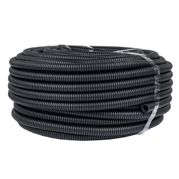 Труба ПНД легкая с зондом 25мм черная EKF Plast (кратно 75)