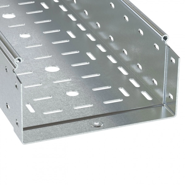 Лоток перфорированный 200х100 L 3000 1,0 мм горячеоцинкованный (кратно 3)