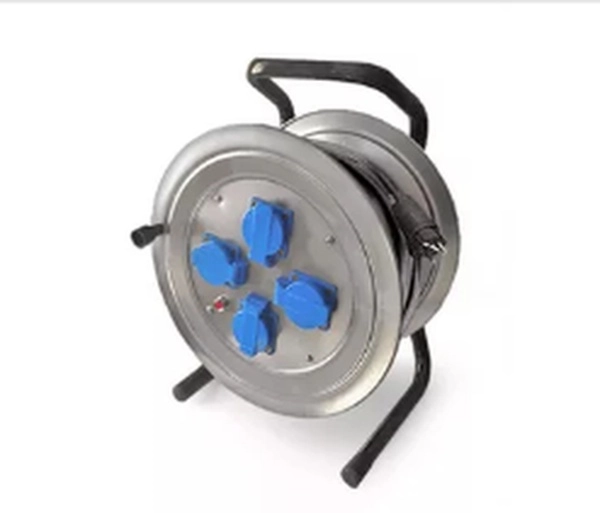 Удлинитель на катушке КГ с заземлением 4 гнезда 50м КГ 4000 Вт IP44 на металлической катушке Союз (Универсал) 481S-4005.