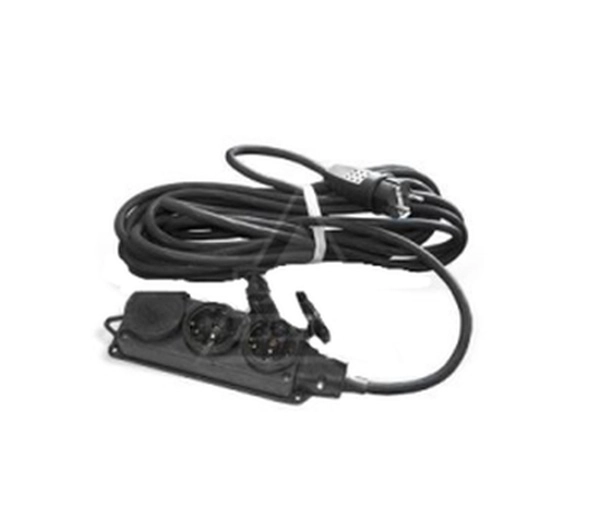 Удлинитель-шнур 3 гнезда 20м IP44 с заземлением КГ 3700Вт черный Союз (Универсал) 481S-4202