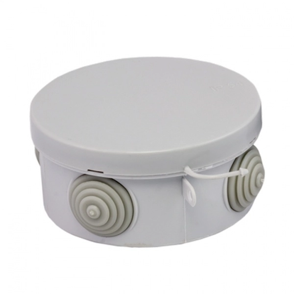 Коробка распаячная с крышкой КМР-040-039 наружная, 85х40, АБС, серая, 4 входа, IP54 EKF (кратно 1)