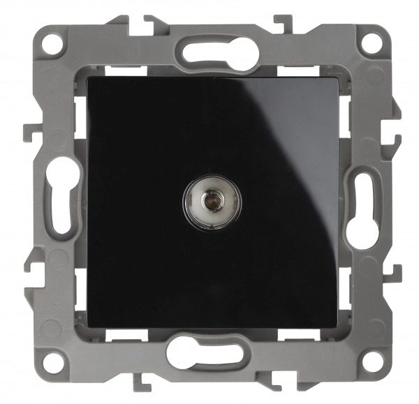 Розетка ТВ одноместная Эра12 ЧЕРНЫЙ 12-3101-06 Б0014710