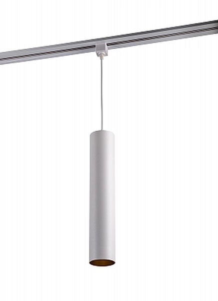 Трековый светильник Jazzway PTR 2310 10w 4000K 30град WH 400мм на подвесе 1м IP40