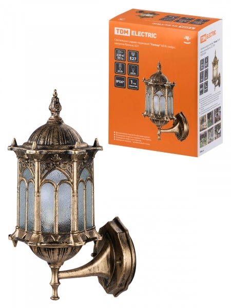 Светильник садово-парковый TDM "Ампир" 60 Вт, вверх, шагрень/бронза Е27