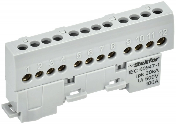 Шина L "фаза" изол. на унив. держ. 6х9-12-Ср TEKFOR IEK