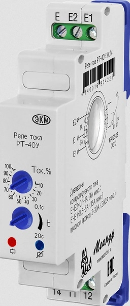 Реле контроля тока РТ-40У до 25А 1 модуль УХЛ4 (Меандр)