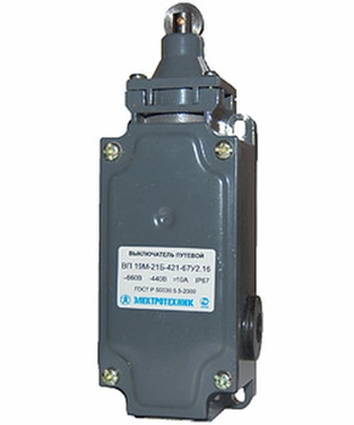 Выключатель путевой ВП 19М-21Б-421-67 У2.16, четырёхполюсный, толкатель с роликом, 2з+2р, IP67, (ЭТ)