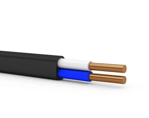 Кабель медный силовой в ПВХ изоляции ВВГнг(А)-LS 2х2,5-0,66 плоский (бухта 50)