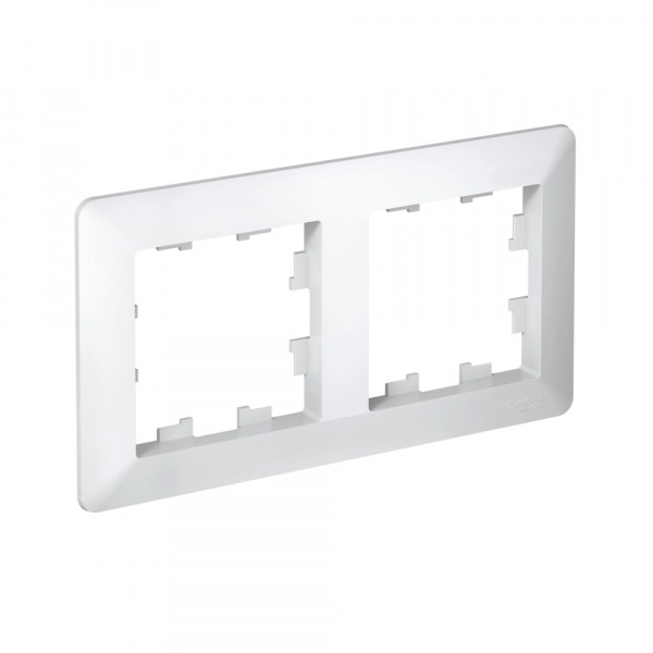 Рамка двухместная ATLASDESIGN AIR БЕЛЫЙ/дымчатый белый