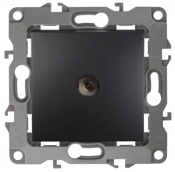 Розетка ТВ одноместная Эра12 АНТРАЦИТ 12-3101-05 Б0014709