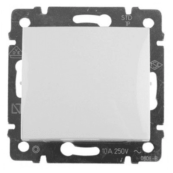 Выключатель Legrand Valena Classic 1-клавишный механизм с накладкой белый