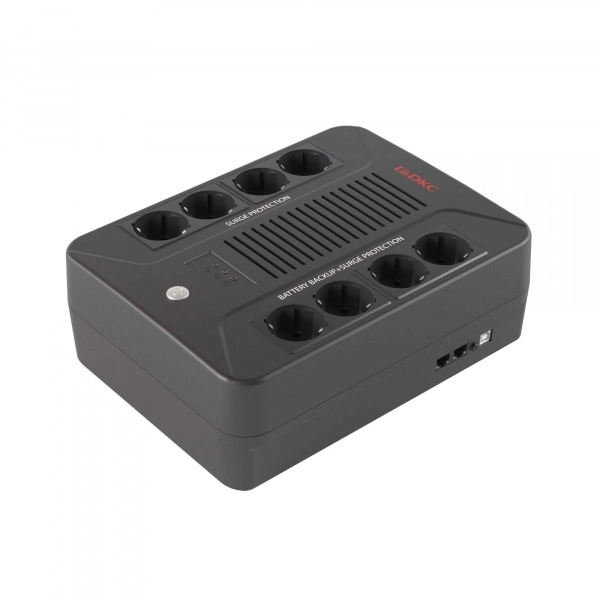 Источник бесперебойного питания Линейно-интерактивный  Info PDU, 600 ВА/360 Вт,1/1,8xSchuko, 1x7Aч DKC