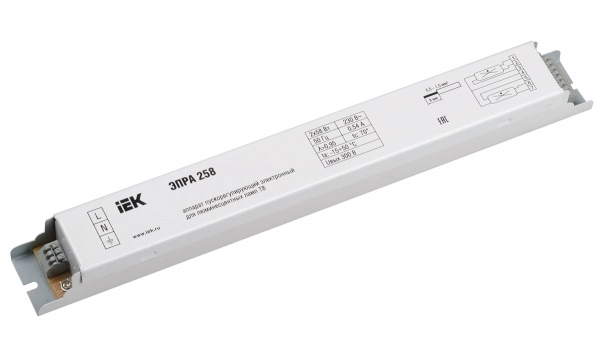 ЭПРА 2*58 для линейных ЛЛ Т8 IEK