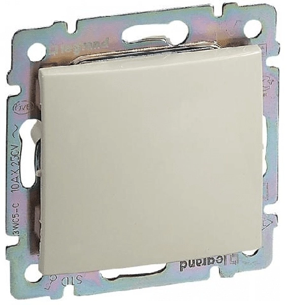 Выключатель Legrand Valena Classic 1-клавишный механизм с накладкой бежевый