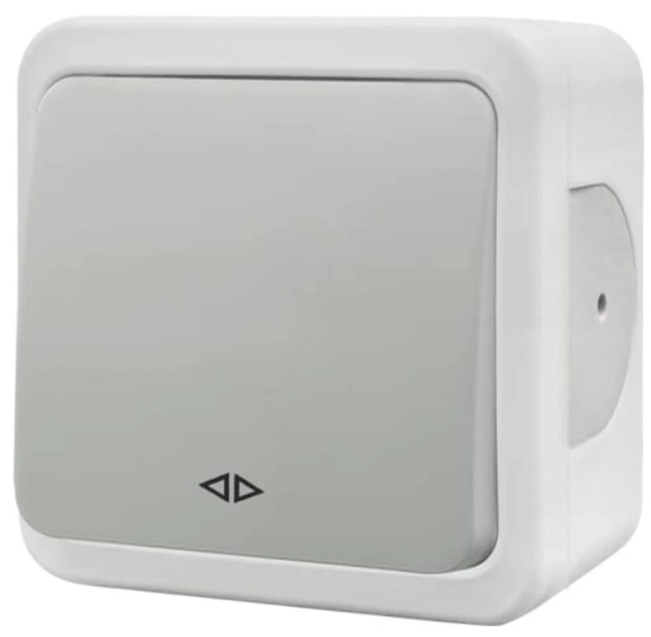 MULTIMA Переключатель белый проходной, 10А, 250В, IP20, NE-AD