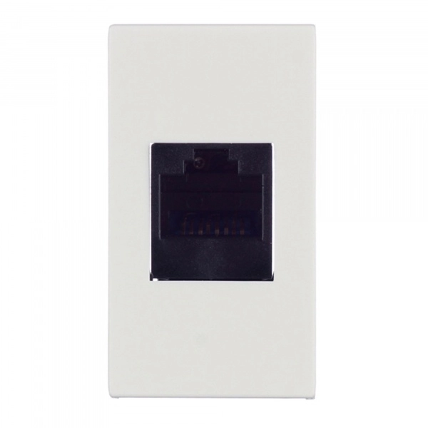 DKC  VIVA  Розетка  Белый  телефонная RJ12 (6P6C, Hyperline, заделка NE-TOOL) 1 модуль  45018