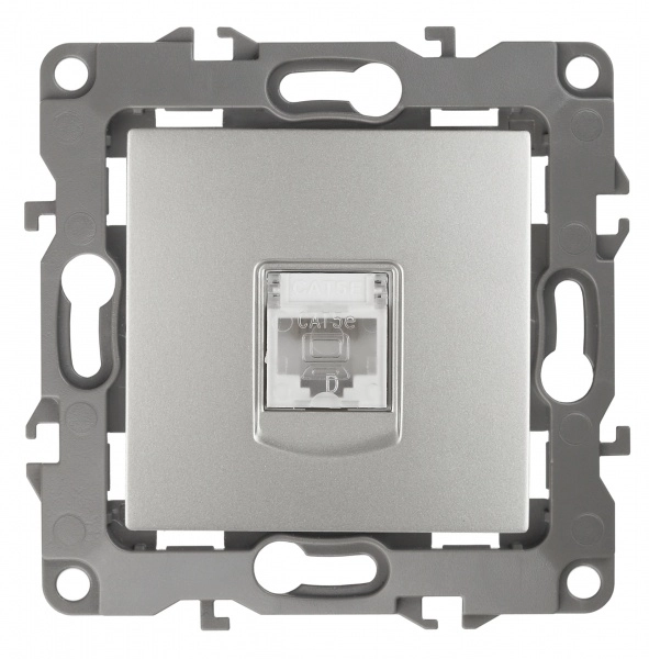 Розетка информационная RJ45 Эра12 АЛЮМИНИЙ 12-3107-03 Б0014725