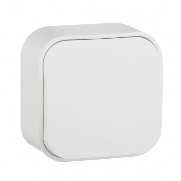 Кнопка одноклавишная 6А Legrand Quteo БЕЛЫЙ открытая установка 782205