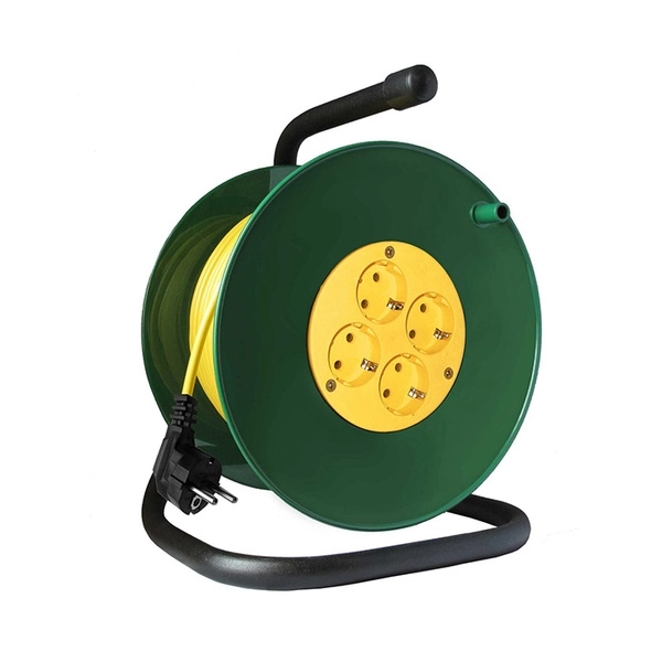 Удлинитель на катушке 4 гнезда без заземления 30м ПВС2х0,75 на катушке Союз (Универсал) 481S-3103