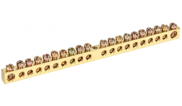 Шина PEN "земля-ноль" 6х9мм 20/1 (20групп/креп по центр) ИЭК