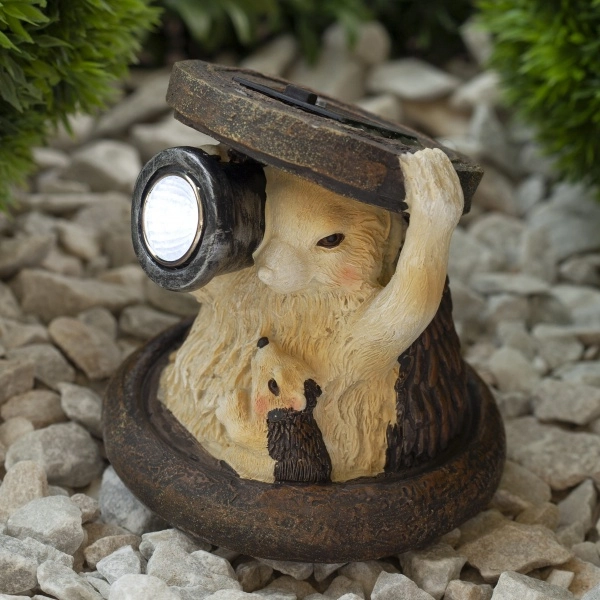 Светильник садово-парковый ЭРА SL-RSN11-HDG2 на солнечной батарее, полистоун, цветной, 11 см