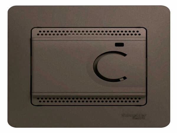 Термостат электронный теплого пола с датчиком Glossa Шоколад от +5до+50градC,10A, в сборе IP20 скрытая установка GSL000838